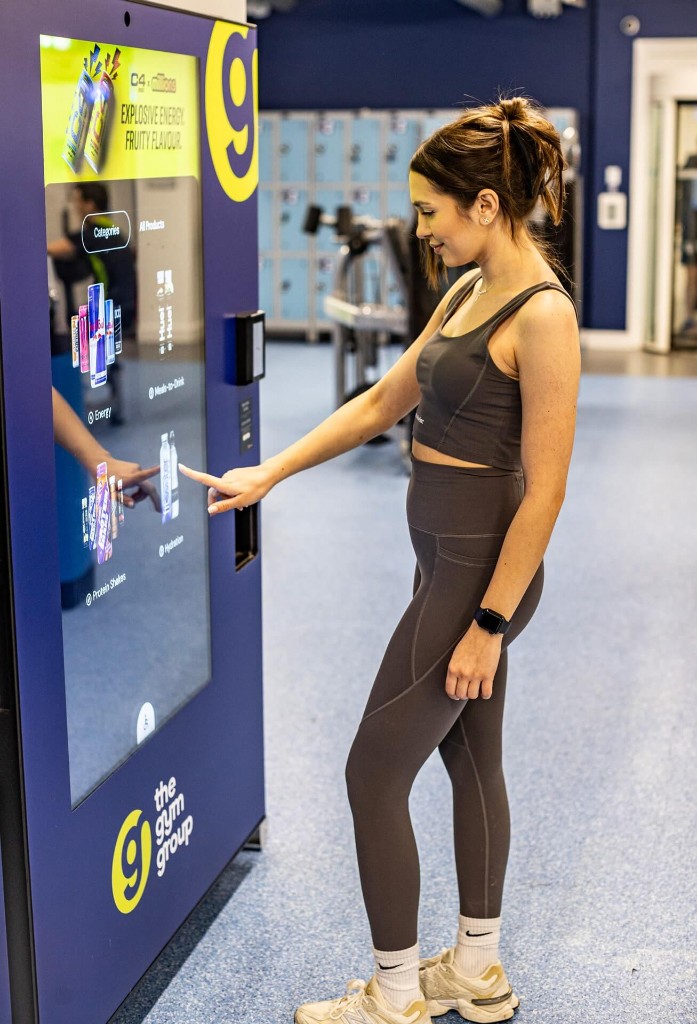 Bright.Blue connected retail machines deployed in a gym