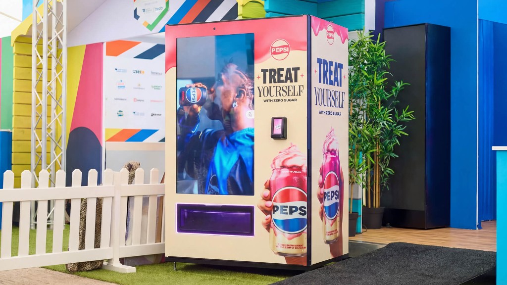 Pepsi Zero Sugar branded activation unit at a live event