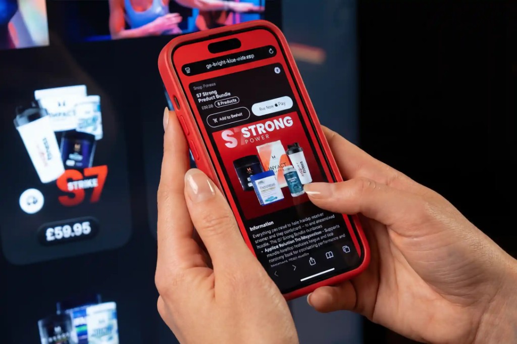 Shopper browsing the virtual range on their phone